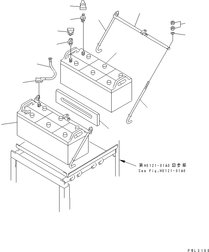 Excavators Komatsu / PC1800-6 S/N 10001-UP(pc1800-c) / BATTERY (NS200)(#10001-10999)(120010 : E0110-01A0)