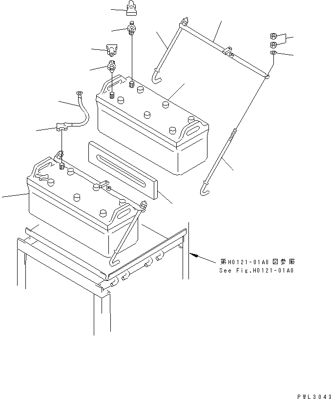Excavators Komatsu / PC1800-6 S/N 10001-UP(pc1800-c) / BATTERY (C200)(#10005-10999)(120020 : E0110-01A1)