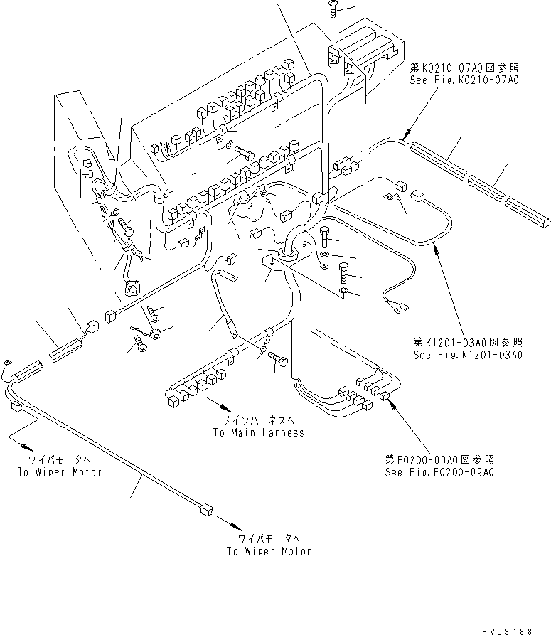 Excavators Komatsu / PC1800-6 S/N 10001-UP(pc1800-c) / ELECTRICAL SYSTEM (CAB HARNESS)(#10001-10002)(120170 : E0200-08A0)