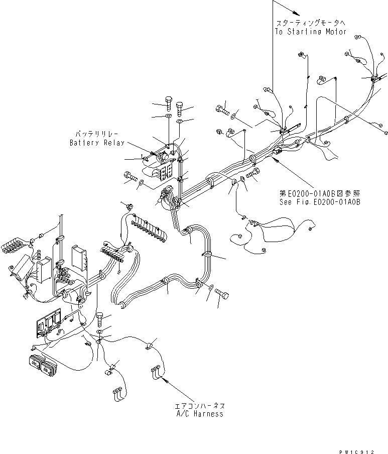 Excavators Komatsu / PC1800-6 S/N 10001-UP(pc1800-c) / ELECTRICAL SYSTEM (CLIP) (CAB BASE ? L.H.)(#10003-10999)(120280 : E0200-16A0)
