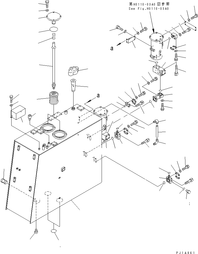 Excavators Komatsu / PC1800-6 S/N 10001-UP(pc1800-c) / HYDRAULIC TANK (TANK) (SANDY AND DUSTY TERRAIN SPEC.)(#10007-)(180020 : H0110-01A1)