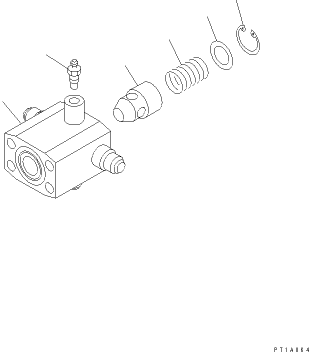 Excavators Komatsu / PC1800-6 S/N 10001-UP(pc1800-c) / GEAR PUMP (CHECK VALVE) (+55ЯC SPEC.)(#10007-)(180180 : H0240-02A2)