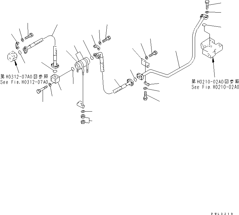 Excavators Komatsu / PC1800-6 S/N 10001-UP(pc1800-c) / DELIVERY LINES (BLOCK TO SWING VALVE) (REAR)(#10001-10999)(180340 : H0312-12A0)
