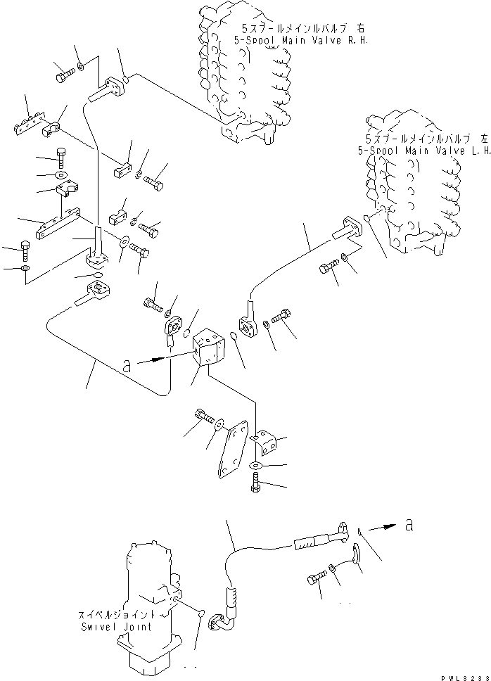 Excavators Komatsu / PC1800-6 S/N 10001-UP(pc1800-c) / TRAVEL LINES (TRAVEL PIPING ? L.H. REAR)(180730 : H1310-02A0)