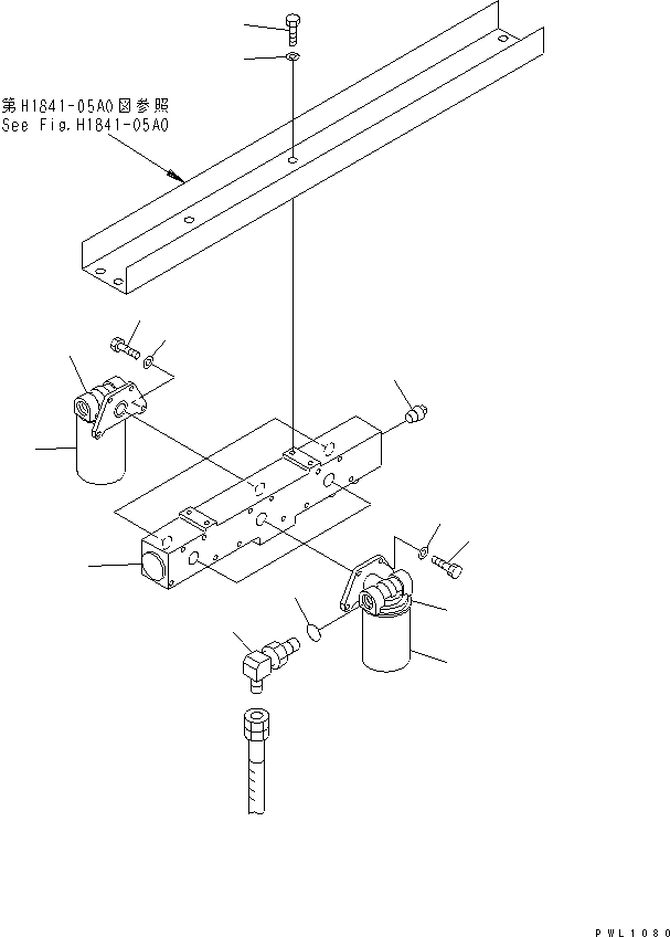 Excavators Komatsu / PC1800-6 S/N 10001-UP(pc1800-c) / RETURN PIPING (BLOCK TO FILTER) (3/3)(#10001-10999)(180960 : H1841-06A0)