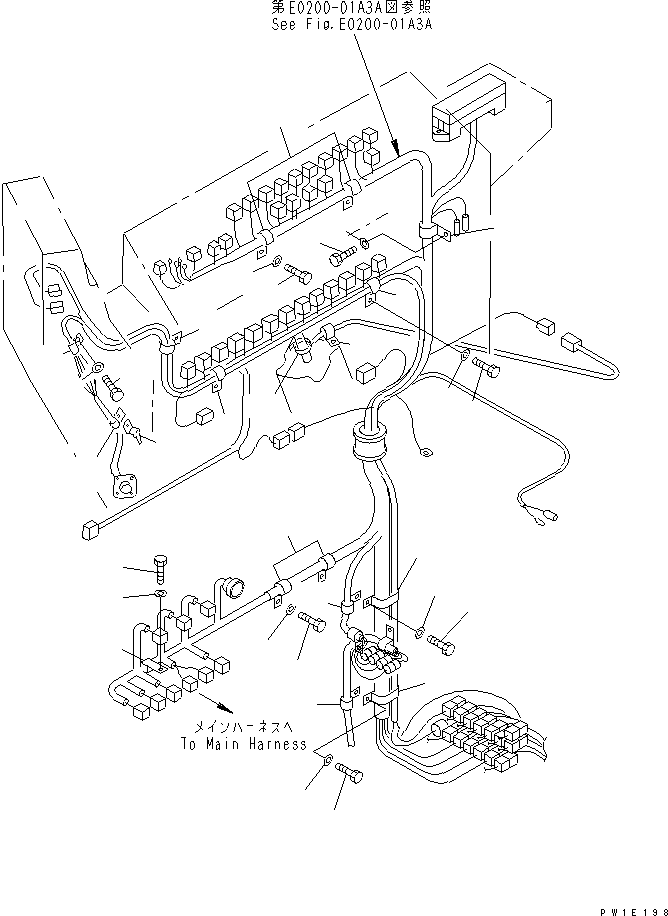 Komatsu parts book diagram for PC1800-6-M1 S/N 10001-UP: ELECTRICAL SYSTEM (CAB) (CLIP)(#11002-)