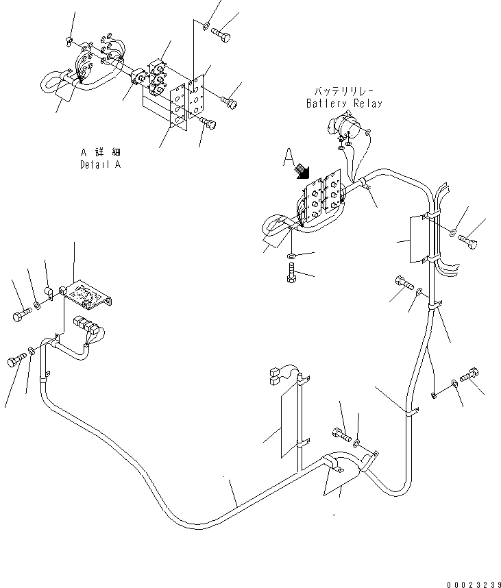 Komatsu parts book diagram for PC1800-6-M1 S/N 10001-UP: ELECTRICAL SYSTEM (POWER SUPPLY LINE) (HARNESS)(#11002-)