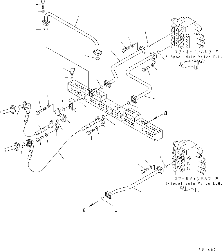 Komatsu parts book diagram for PC1800-6-M1 S/N 10001-UP: VALVE SERVICE PORT (FOR LOADER)