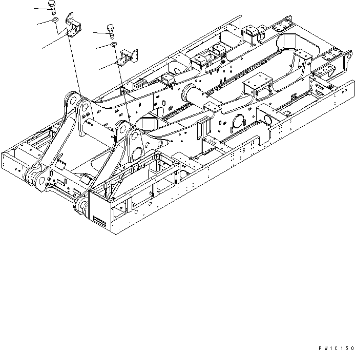 Komatsu parts book diagram for PC1800-6-M1 S/N 10001-UP: REVOLVING FRAME (BRACKET)(#11002-11020)