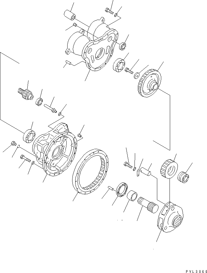 Komatsu parts book diagram for PC1800-6-M1 S/N 10001-UP: FINAL DRIVE (1ST. CARRIER)