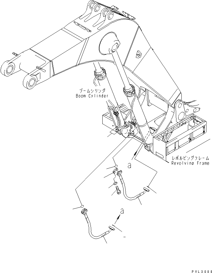 Komatsu parts book diagram for PC1800-6-M1 S/N 10001-UP: BOOM CYLINDER LINE (BACKHOE)