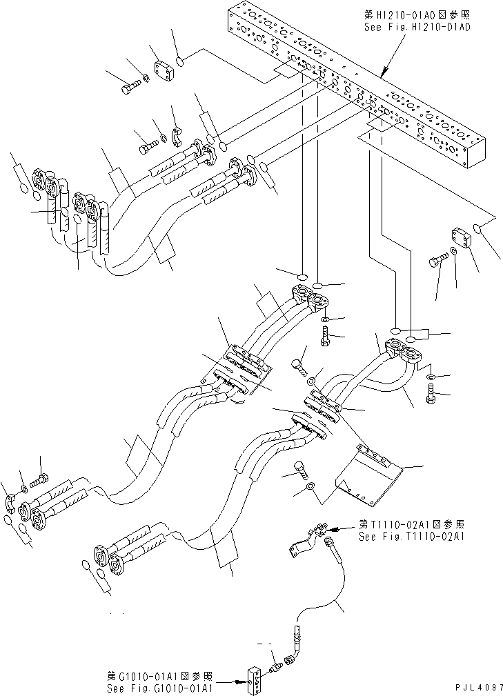 Komatsu parts book diagram for PC1800-6-M1 S/N 10001-UP: BOOM CYLINDER PIPING (LOADER)