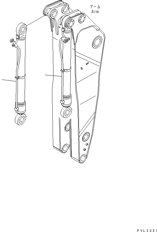 Komatsu parts book diagram for PC1800-6-M1 S/N 10001-UP: BUCKET CYLINDER (BACKHOE)