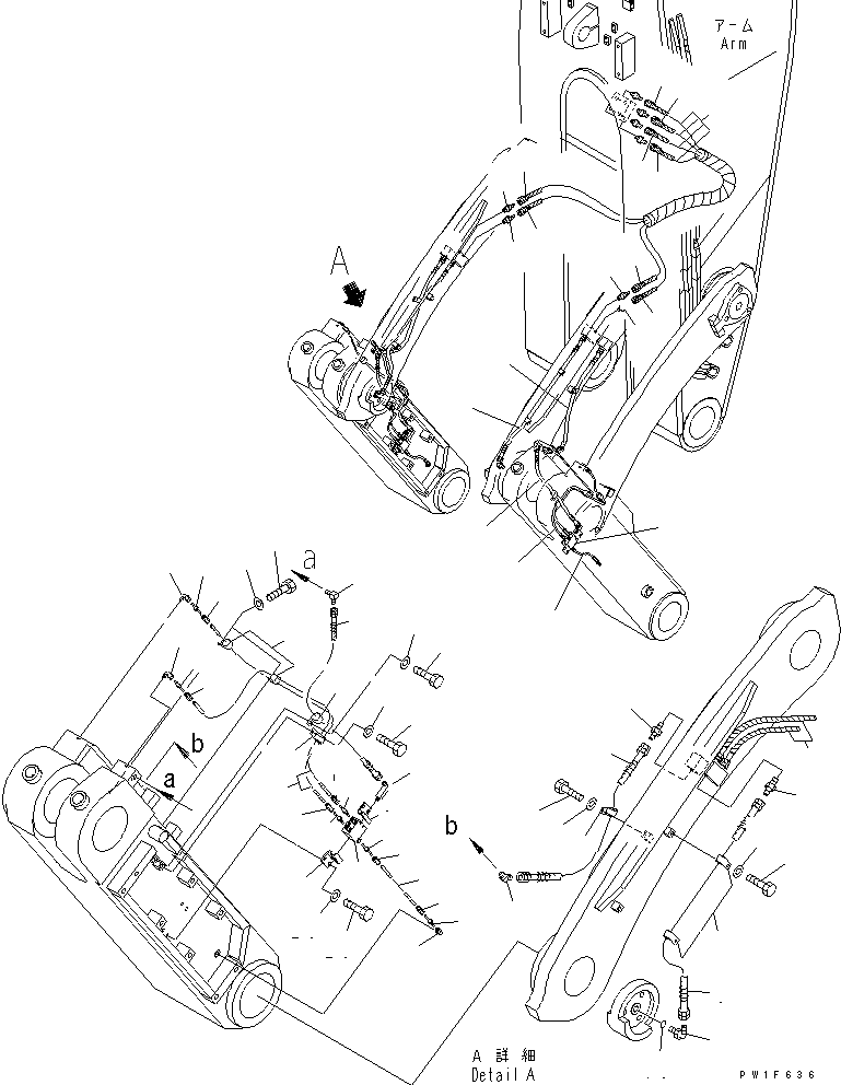 Komatsu parts book diagram for PC1800-6-M1 S/N 10001-UP: BUCKET LINK (BACKHOE) (WITH AUTO GREASING) (FOR LINCOLN) (LUBRICATION PIPING)(#11002-)