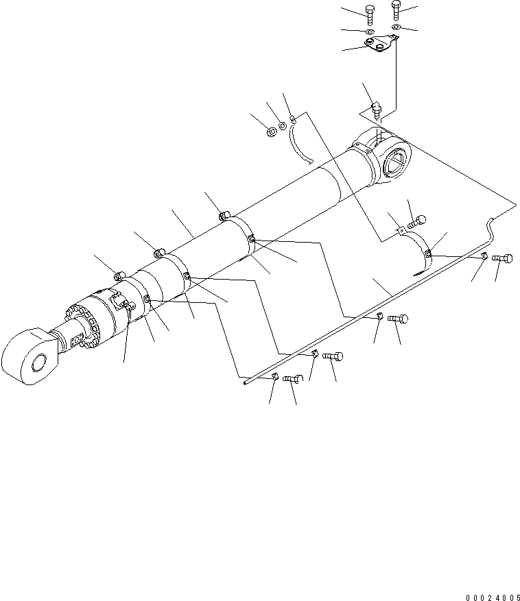 Komatsu parts book diagram for PC1800-6-M1 S/N 10001-UP: BUCKET CYLINDER AND BUCKET CYLINDER PIPING (FOR LOADER)