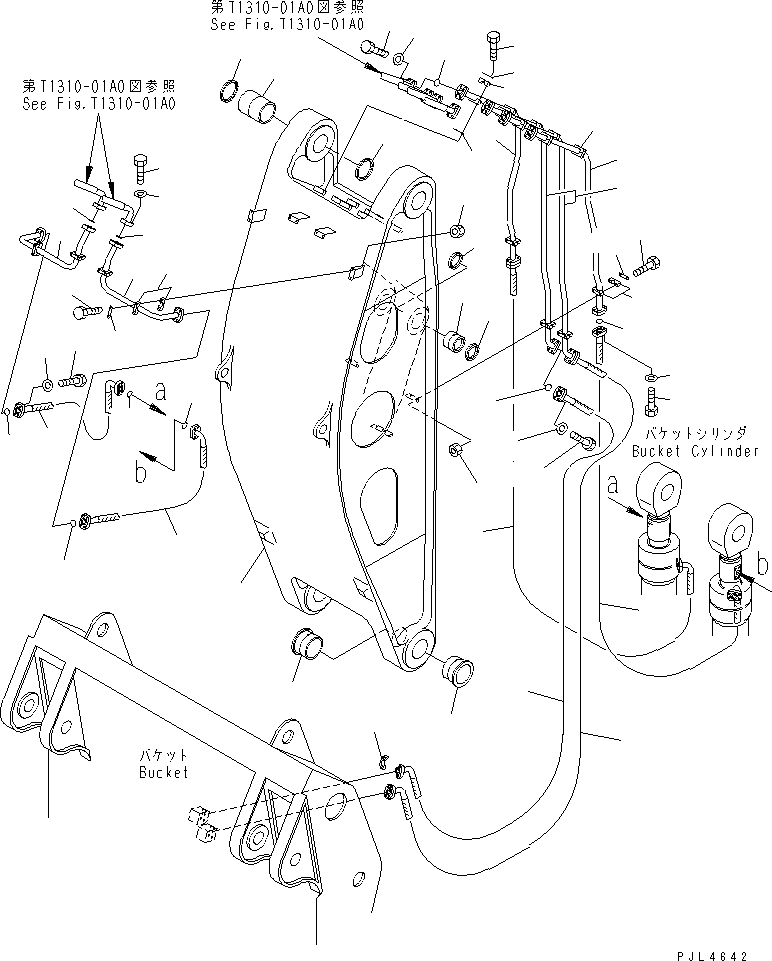 Komatsu parts book diagram for PC1800-6-M1 S/N 10001-UP: ARM (FOR LOADER)(#10001-11011)