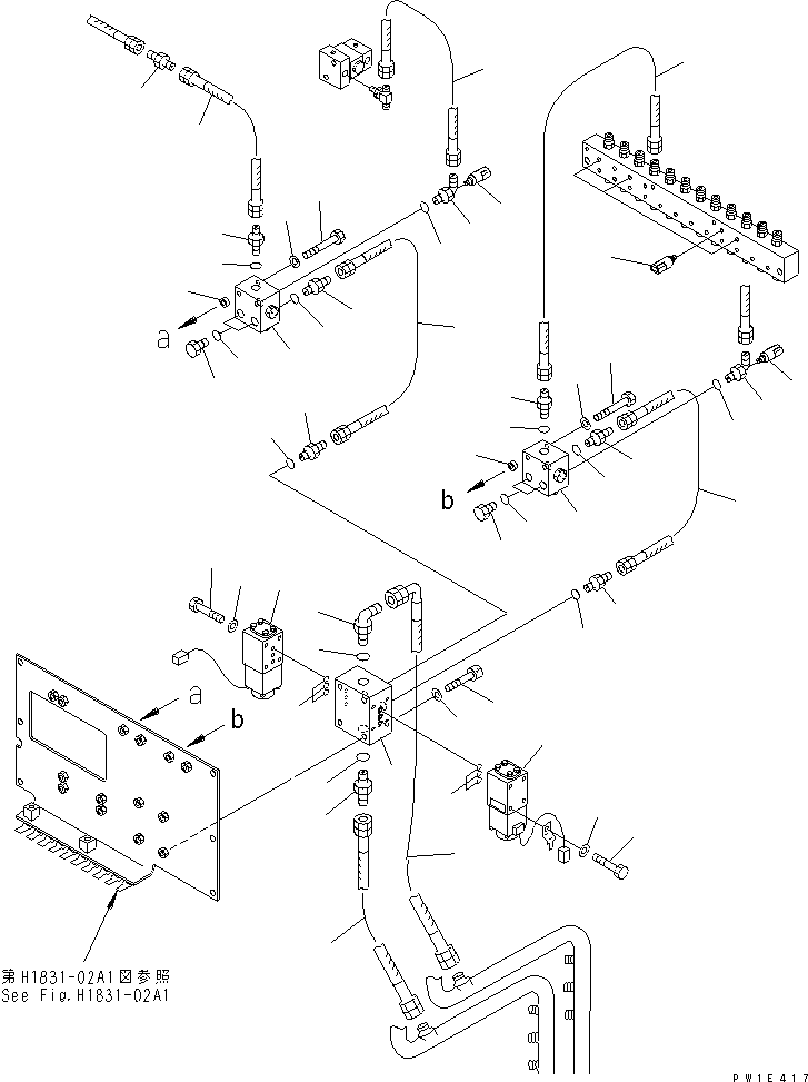 Komatsu parts book diagram for PC1800-6-M1 S/N 10001-UP: AUTO CONPENSATION (LOADER AUTO LEVEL) (EPC ? SHUTTLE VALVE) (FOR LOADER)