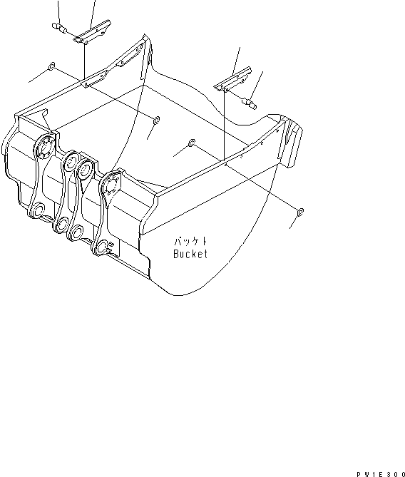 Komatsu parts book diagram for PC1800-6-M1 S/N 10001-UP: SIDE SHROUD (FOR BACKHOE BUCKET)(#11002-)