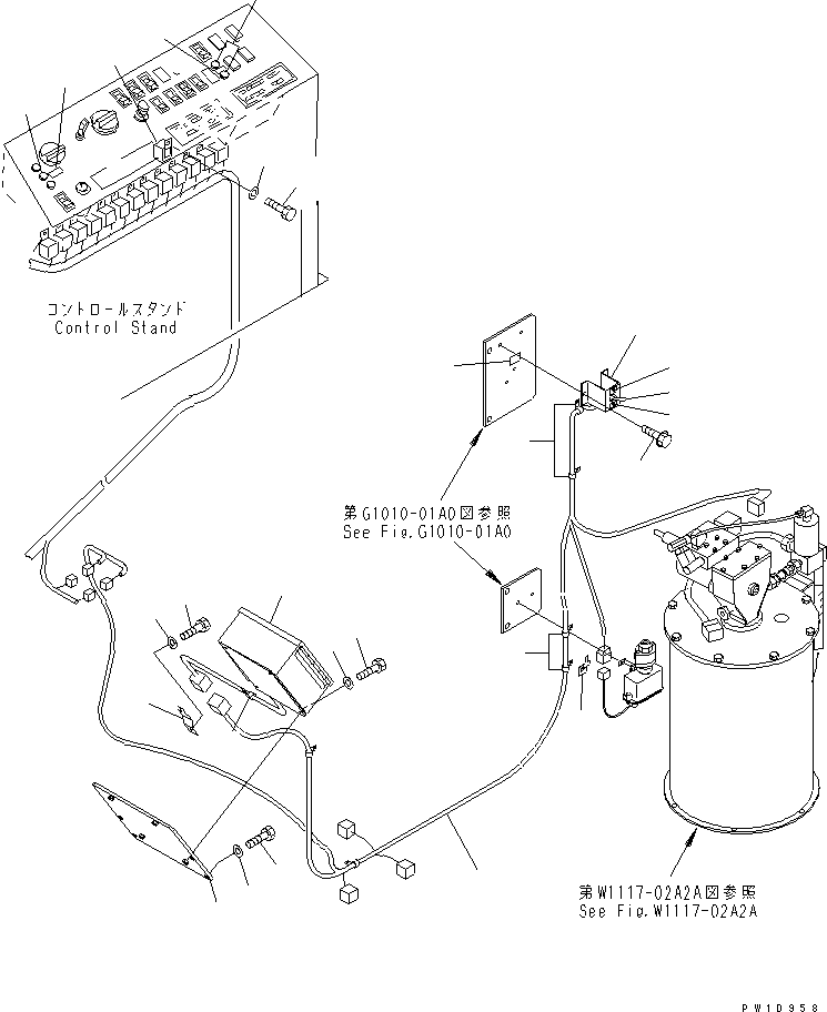Komatsu parts book diagram for PC1800-6-M1 S/N 10001-UP: GREASE PUMP (PUMP CONTROL) (LINCOLN)(#11002-11015)