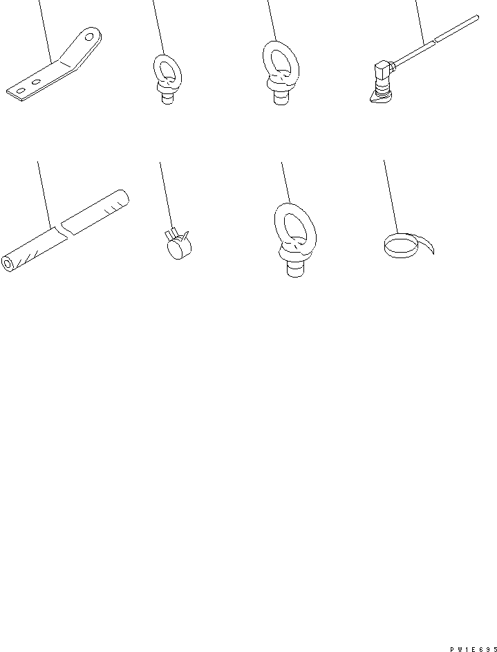 Komatsu parts book diagram for PC1800-6-M1 S/N 10001-UP: FLASHING AND BLIND PARTS (HOSE)(#11002-)