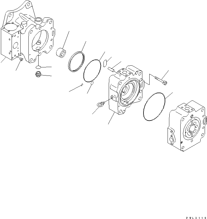 Komatsu parts book diagram for PC1800-6-M1 S/N 10001-UP: MAIN PUMP (1/13) (NO.1 PUMP)