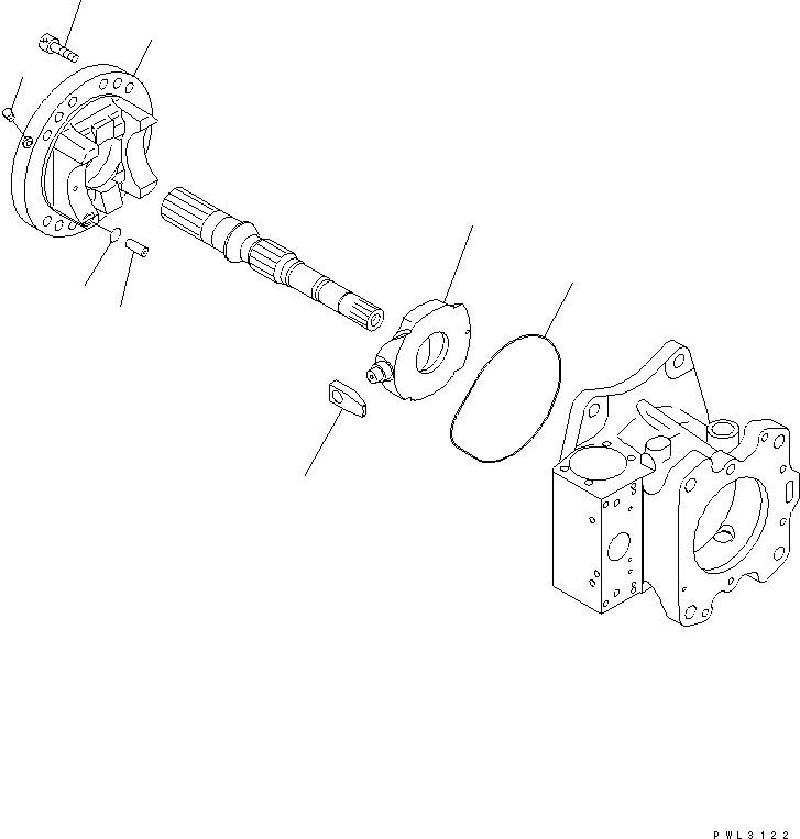 Komatsu parts book diagram for PC1800-6-M1 S/N 10001-UP: MAIN PUMP (4/13) (NO.1 PUMP)
