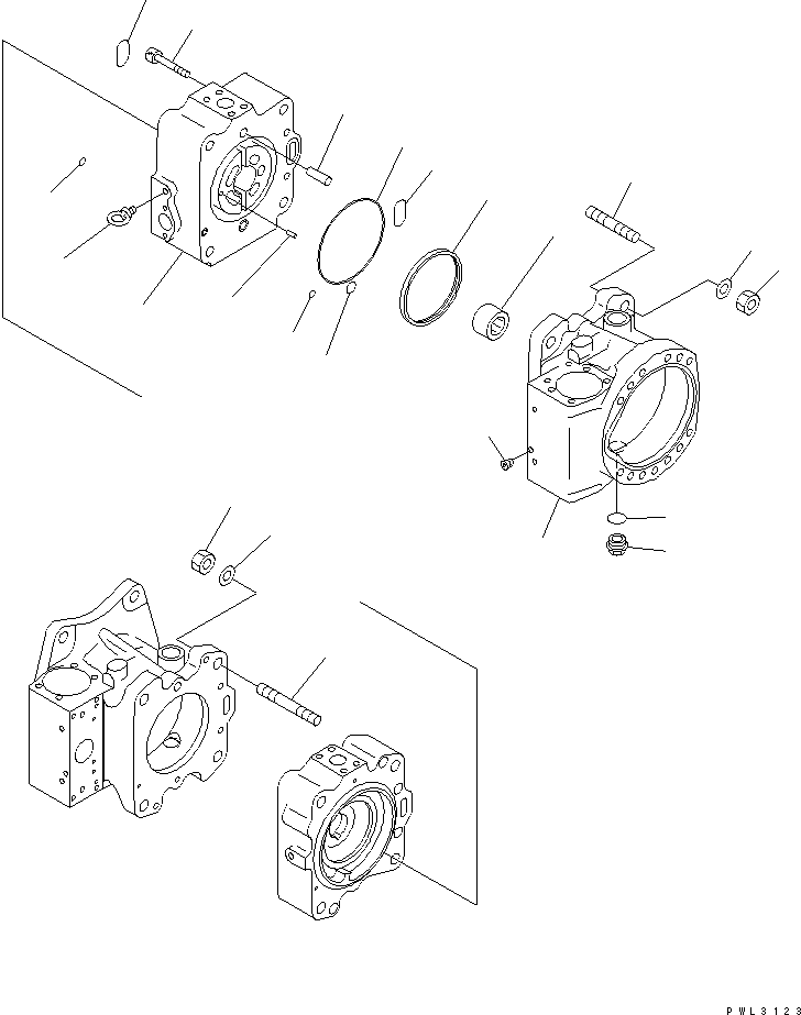 Komatsu parts book diagram for PC1800-6-M1 S/N 10001-UP: MAIN PUMP (6/13) (NO.1 PUMP)