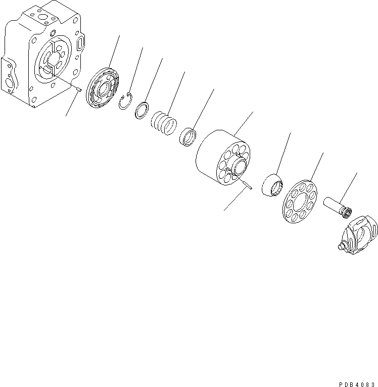 Komatsu parts book diagram for PC1800-6-M1 S/N 10001-UP: MAIN PUMP (8/13) (NO.1 PUMP)