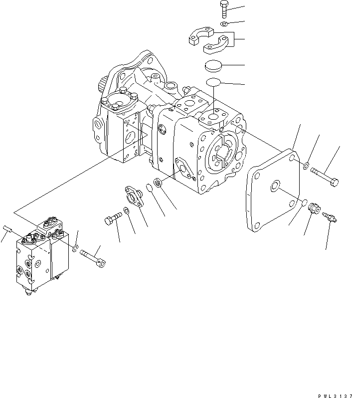 Komatsu parts book diagram for PC1800-6-M1 S/N 10001-UP: MAIN PUMP (10/10) (SWING PUMP)