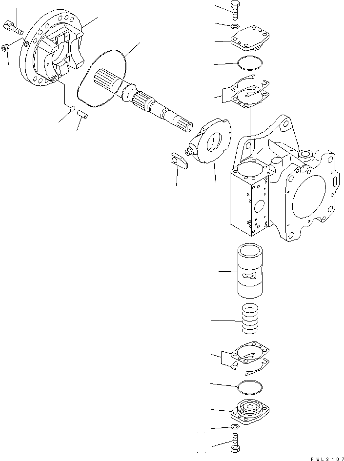 Komatsu parts book diagram for PC1800-6-M1 S/N 10001-UP: MAIN PUMP (3/15) (WITH TVC VALVE)(#10011-)