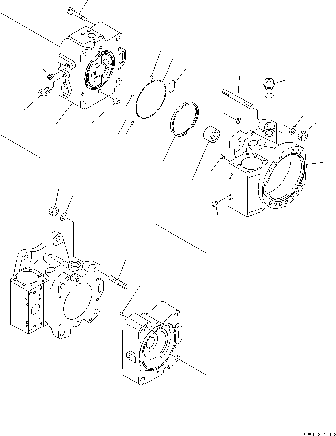 Komatsu parts book diagram for PC1800-6-M1 S/N 10001-UP: MAIN PUMP (4/15) (WITH TVC VALVE)(#10011-)
