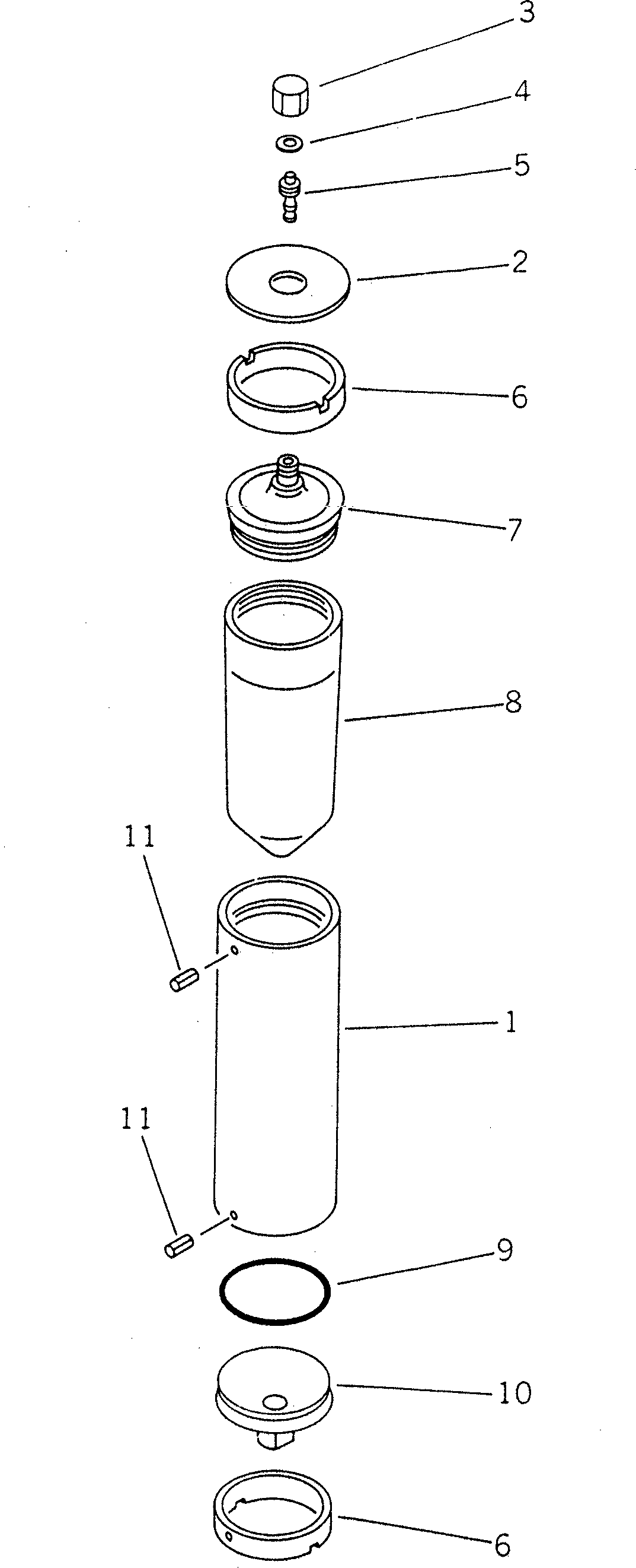 Komatsu parts book diagram for PC1800-6-M1 S/N 10001-UP: ACCUMLATOR (FOR PILOT LINES)
