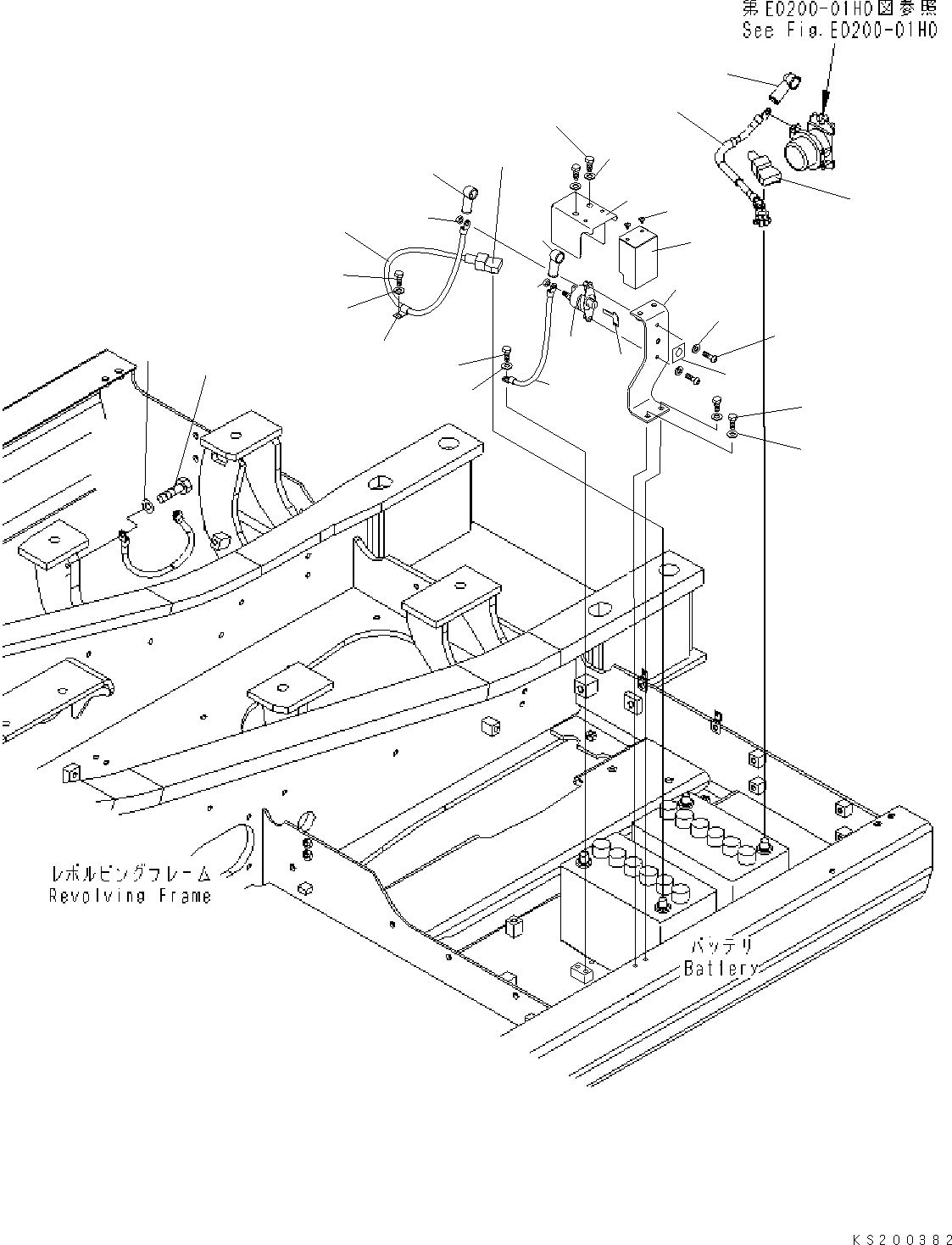 Excavators Komatsu / PC180NLC-7-E0 S/N K45001-UP(pc180n2u) / WIRING (BATTERY HARNESS) (#K45705-)(120055 : E0200-04H1)
