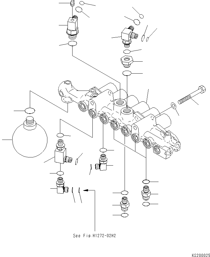 Excavators Komatsu / PC180NLC-7-E0 S/N K45001-UP(pc180n2u) / SOLENOID VALVE (VALVE AND CONNECTING PARTS) (2  ACTUATOR) (1 PIECE BOOM + 2 PIECE BOOM)(150271 : H1831-01H1)