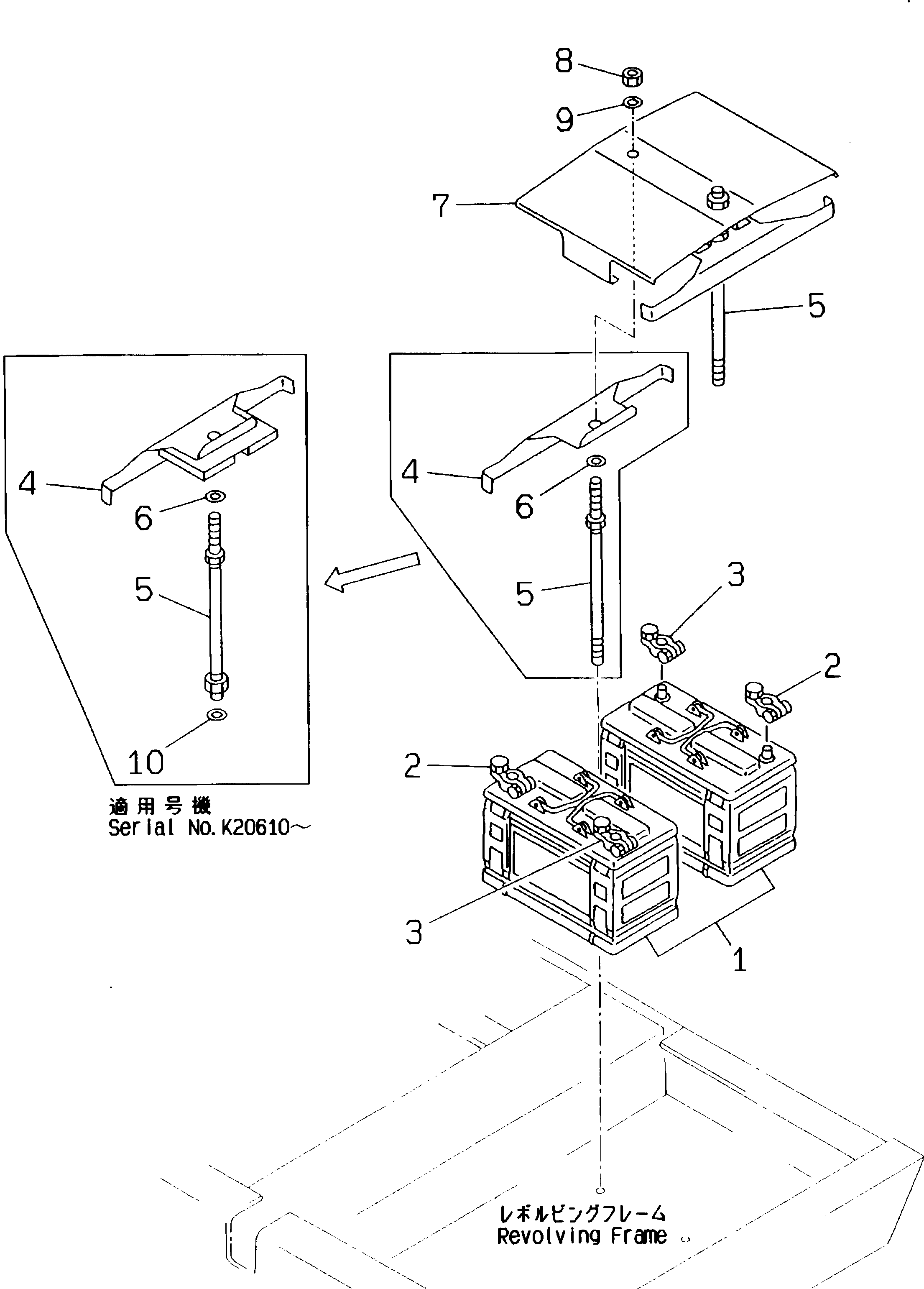 Excavators Komatsu / PC180NLC-5K S/N K20001-UP(pc180nlu) / BATTERY(030160 : 1401)