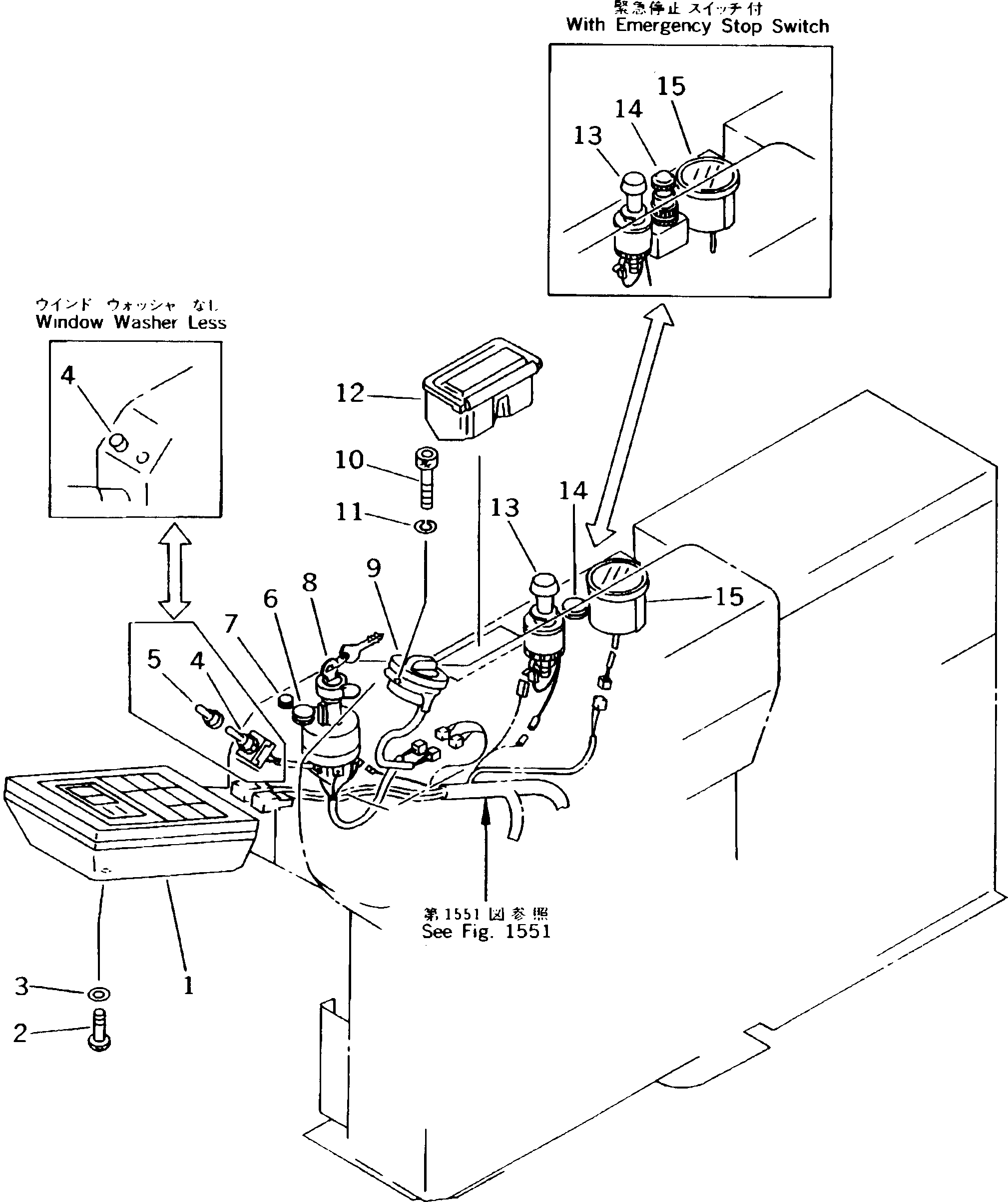 Excavators Komatsu / PC180NLC-5K S/N K20001-UP(pc180nlu) / INSTRUMENT PANEL(#K20001-K20392)(030180 : 1411)