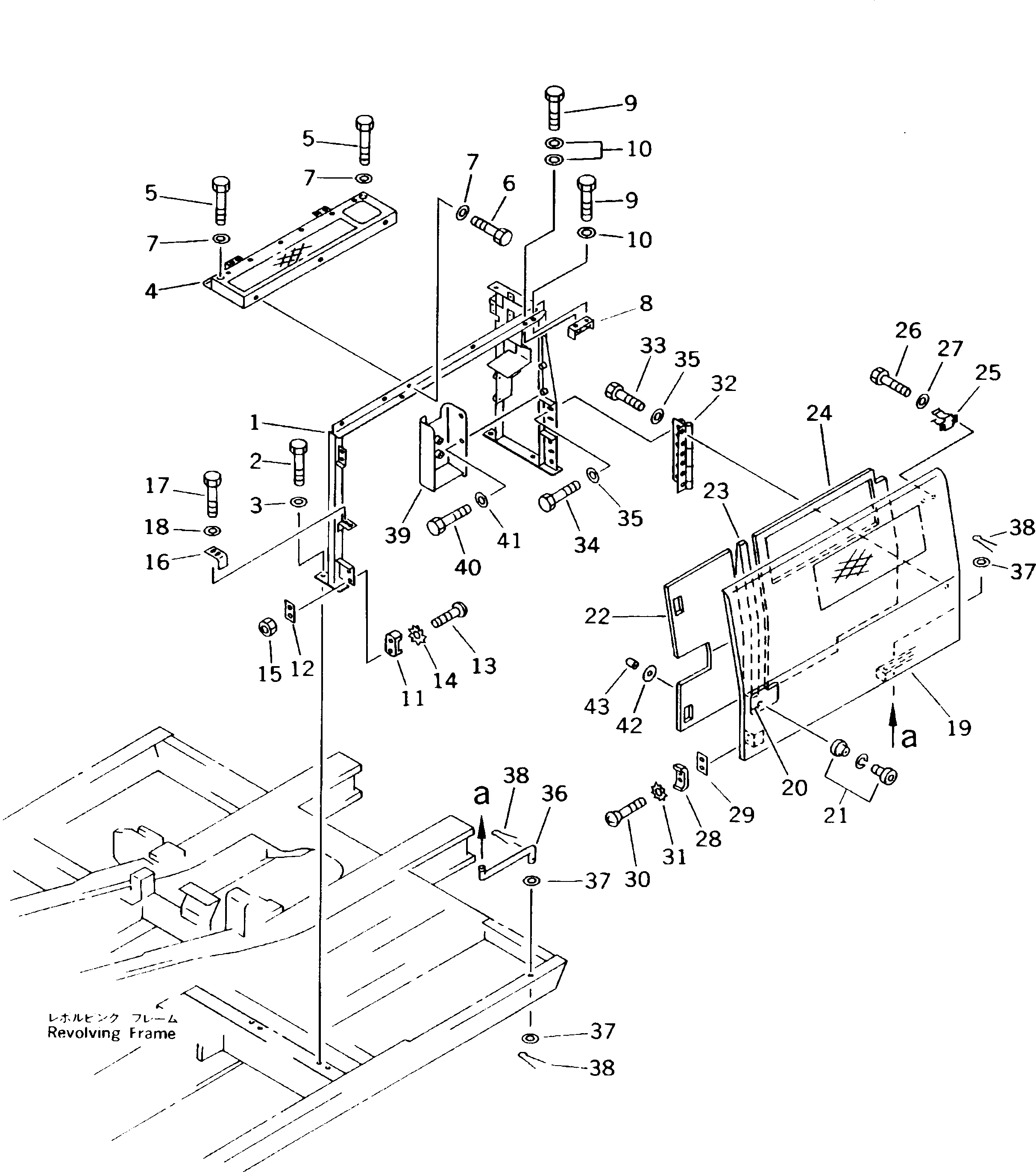 Excavators Komatsu / PC180NLC-5K S/N K20001-UP(pc180nlu) / LEFT SIDE COVER(150030 : 5011)