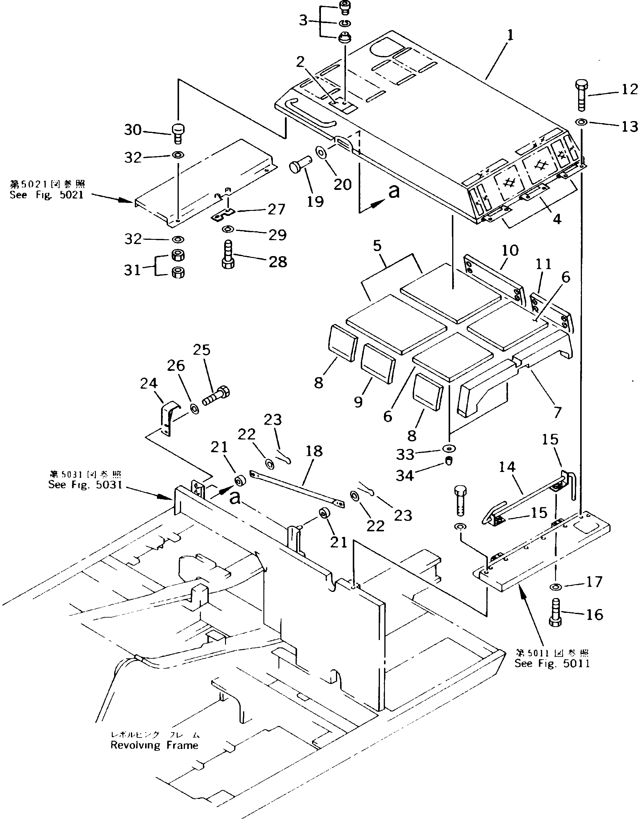 Excavators Komatsu / PC180NLC-5K S/N K20001-UP(pc180nlu) / REAR COVER(150060 : 5041)
