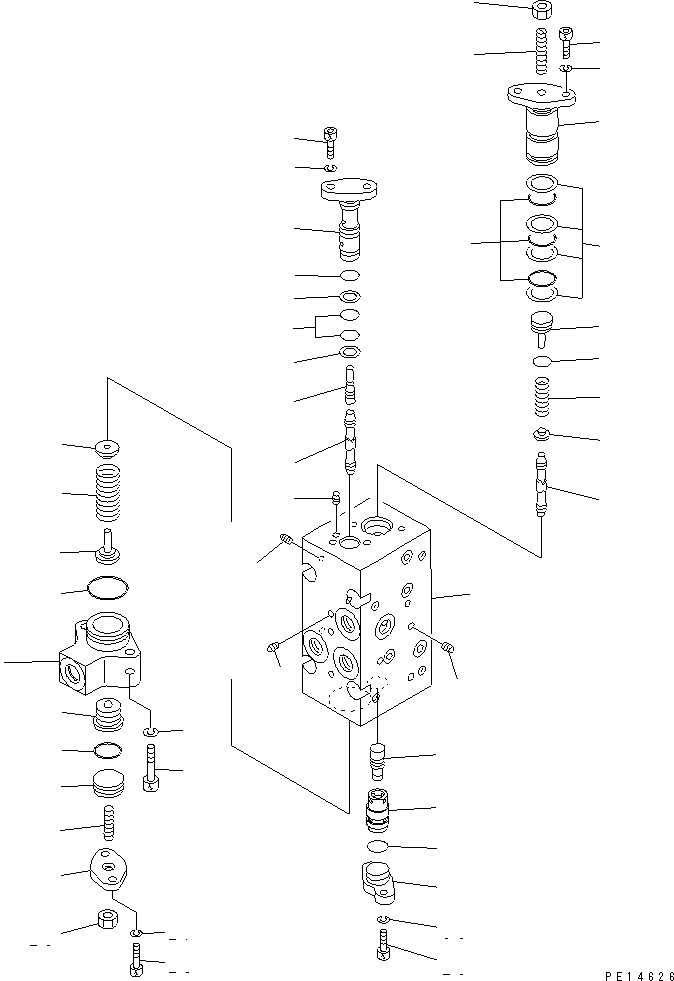 Excavators Komatsu / PC180NLC-5K S/N K20001-UP(pc180nlu) / HYDRAULIC PUMP (C.O. AND N.C. VALVE ASS