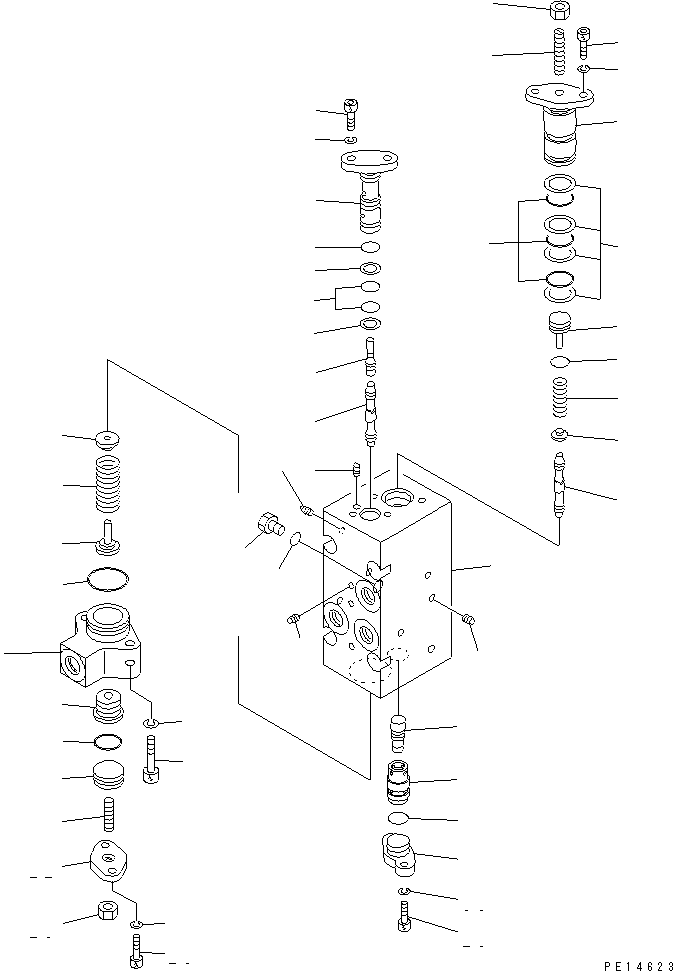 Excavators Komatsu / PC180NLC-5K S/N K20001-UP(pc180nlu) / HYDRAULIC PUMP (C.O. AND N.C. VALVE ASS