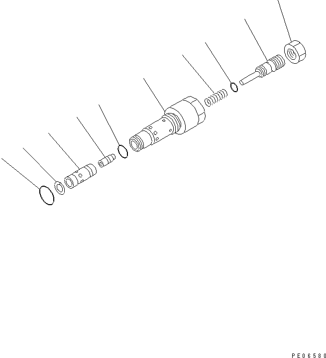 Excavators Komatsu / PC180NLC-5K S/N K20001-UP(pc180nlu) / HYDRAULIC PUMP (RELIEF VALVE) (14/15)(180150 : 6161)