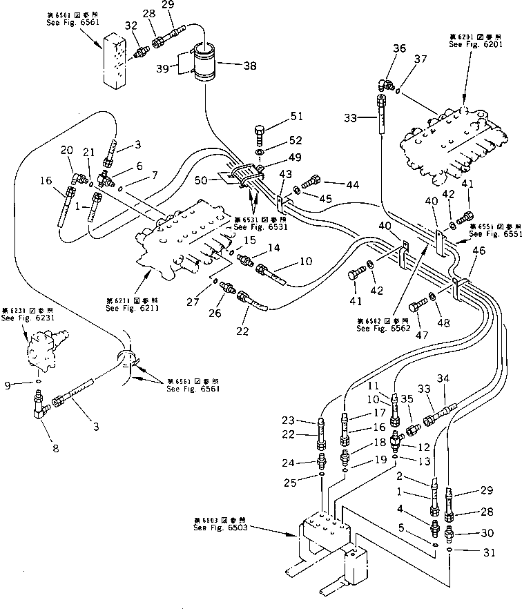Excavators Komatsu / PC180NLC-5K S/N K20001-UP(pc180nlu) / HYDRAULIC PIPING (P.P.C. PIPING 2/2)(#K20001-K20392)(180440 : 6552)