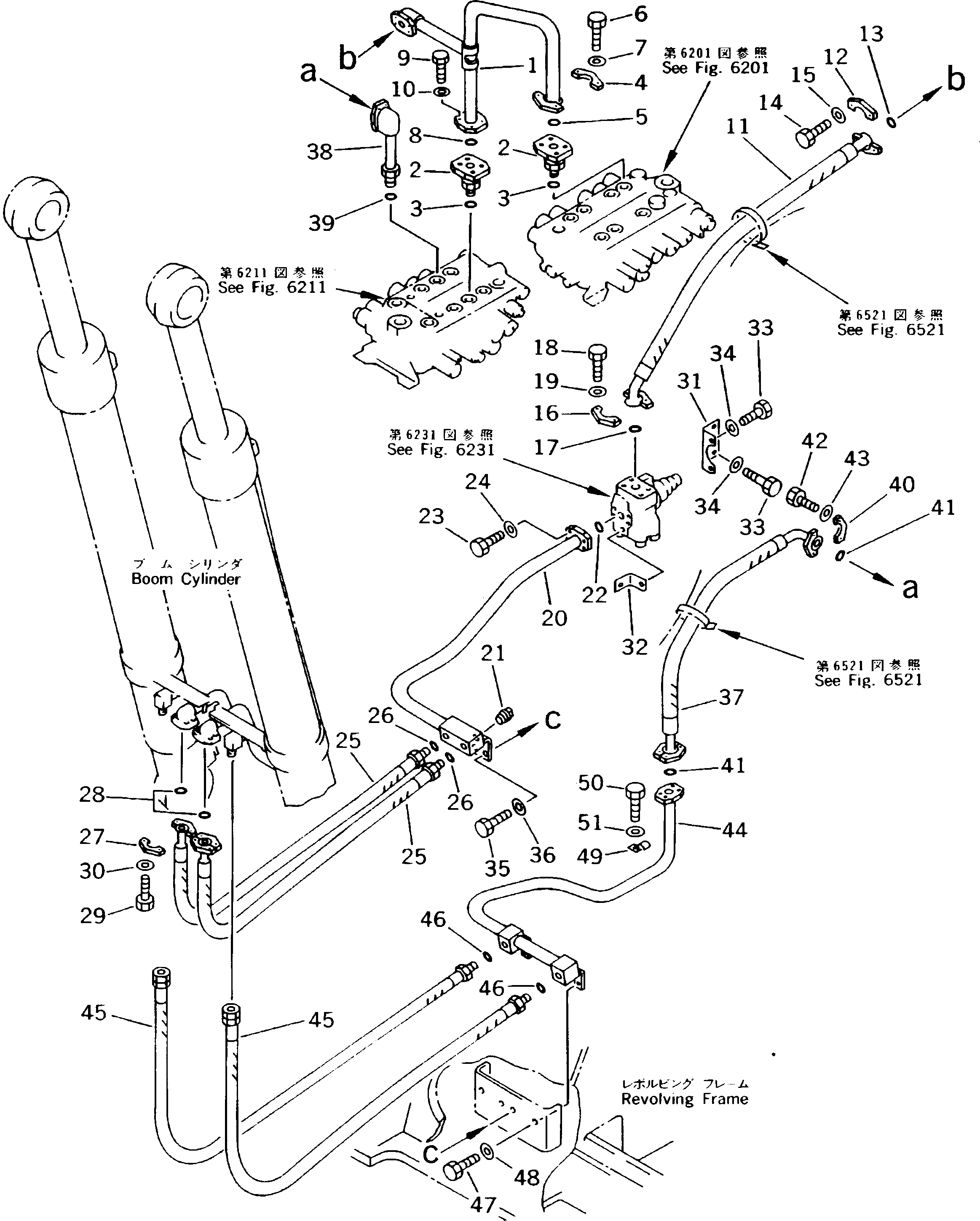 Excavators Komatsu / PC180NLC-5K S/N K20001-UP(pc180nlu) / HYDRAULIC PIPING (BOOM CYLINDER LINE)(180520 : 6701)