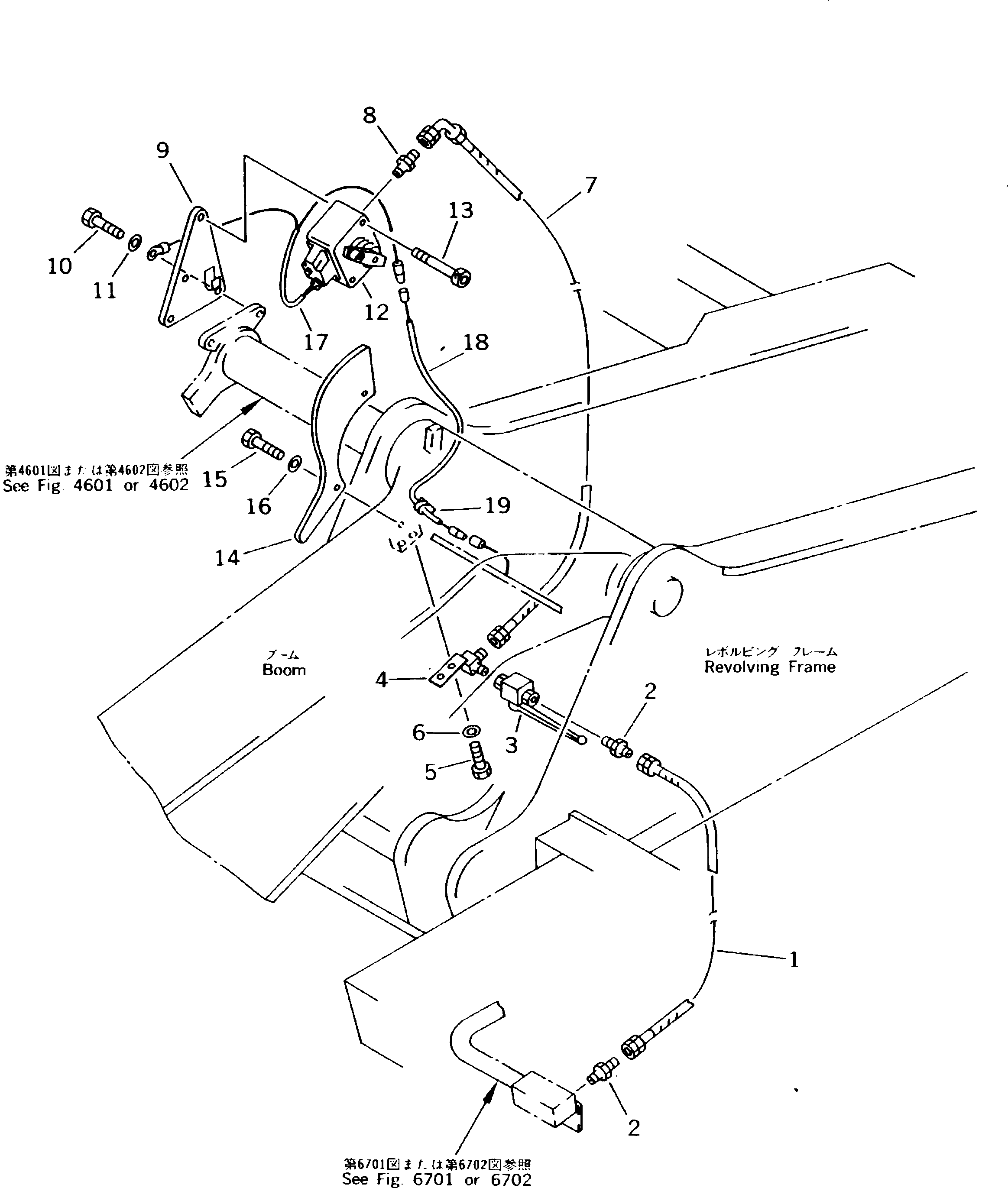 Excavators Komatsu / PC180NLC-5K S/N K20001-UP(pc180nlu) / OVER LOAD WARNING DEVICE(#K20001-K20392)(180590 : 6801)