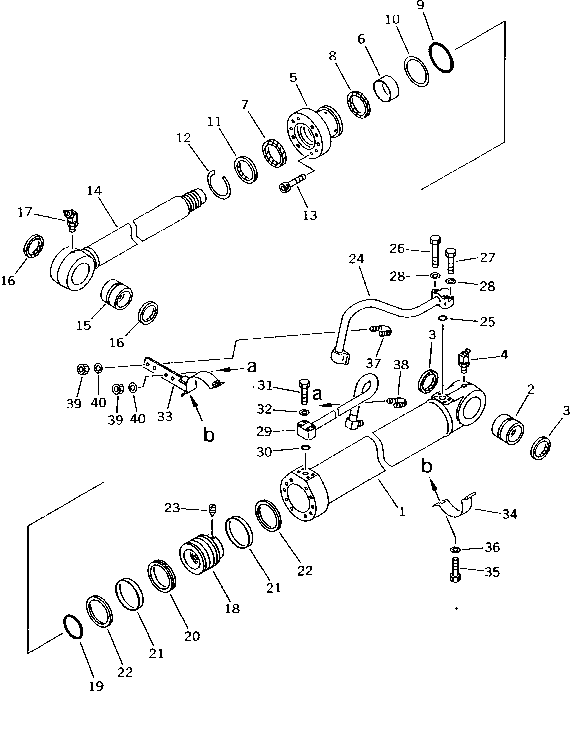 Excavators Komatsu / PC180NLC-5K S/N K20001-UP(pc180nlu) / BOOM CYLINDER(210060 : 7181)