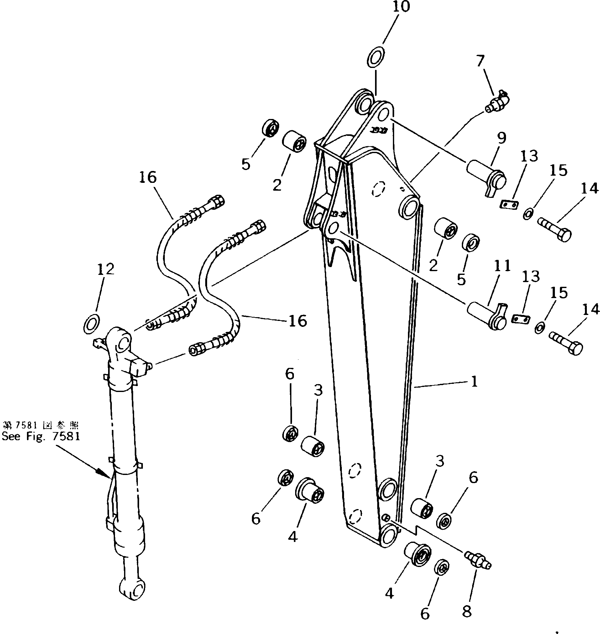 Excavators Komatsu / PC180NLC-5K S/N K20001-UP(pc180nlu) / ARM ? 1.8M(210110 : 7221)