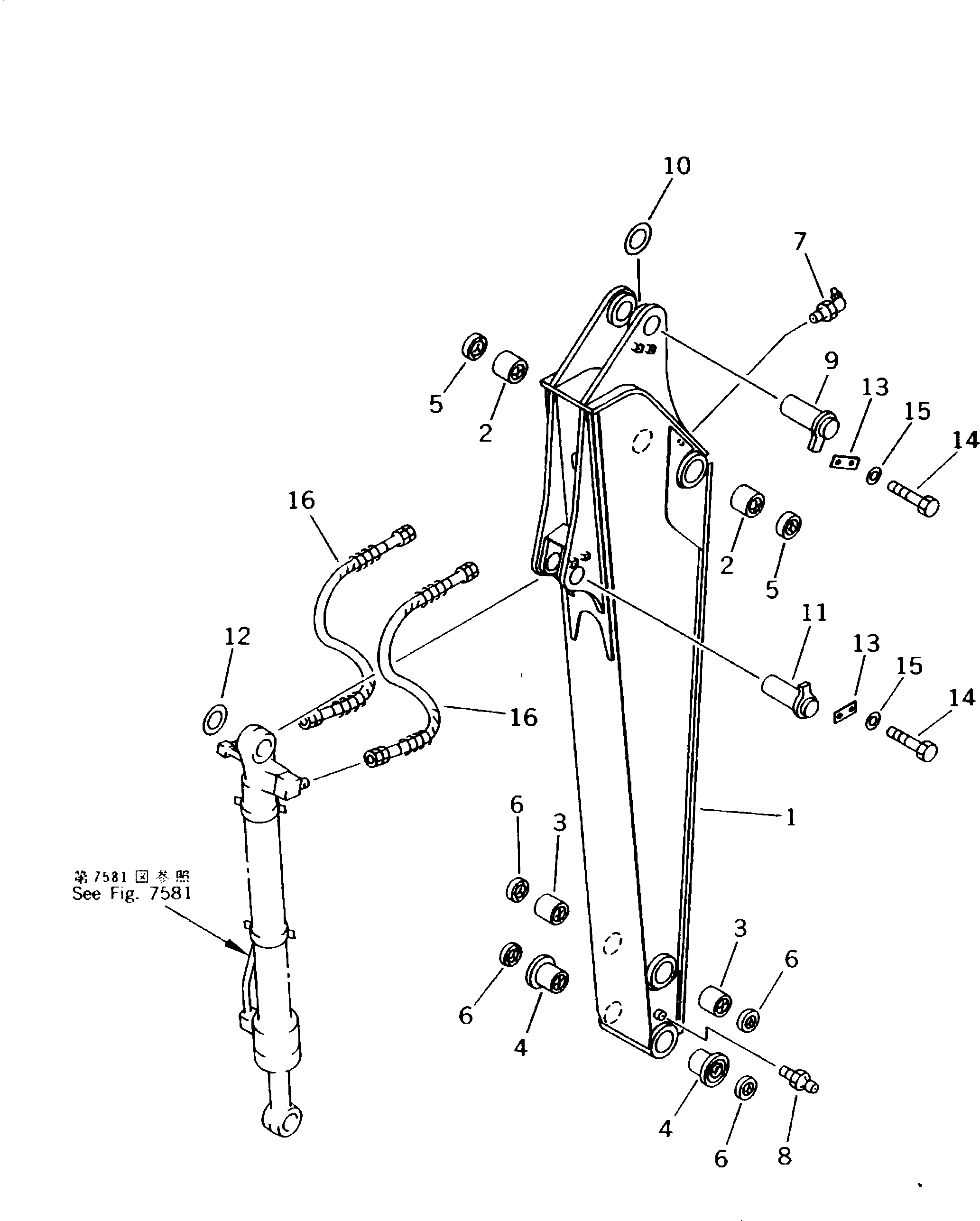 Excavators Komatsu / PC180NLC-5K S/N K20001-UP(pc180nlu) / ARM ? 2.6M(210090 : 7211)