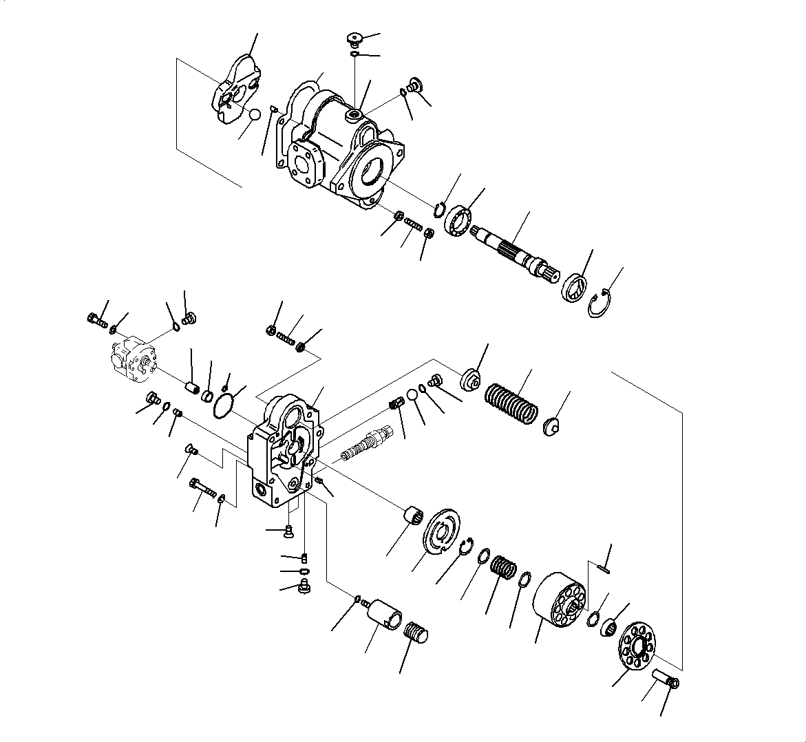 Komatsu parts book diagram for PC18MR-5 S/N F10001 AND UP: ENGINE RELATED PARTS, INNER PARTS, PISTON PUMP