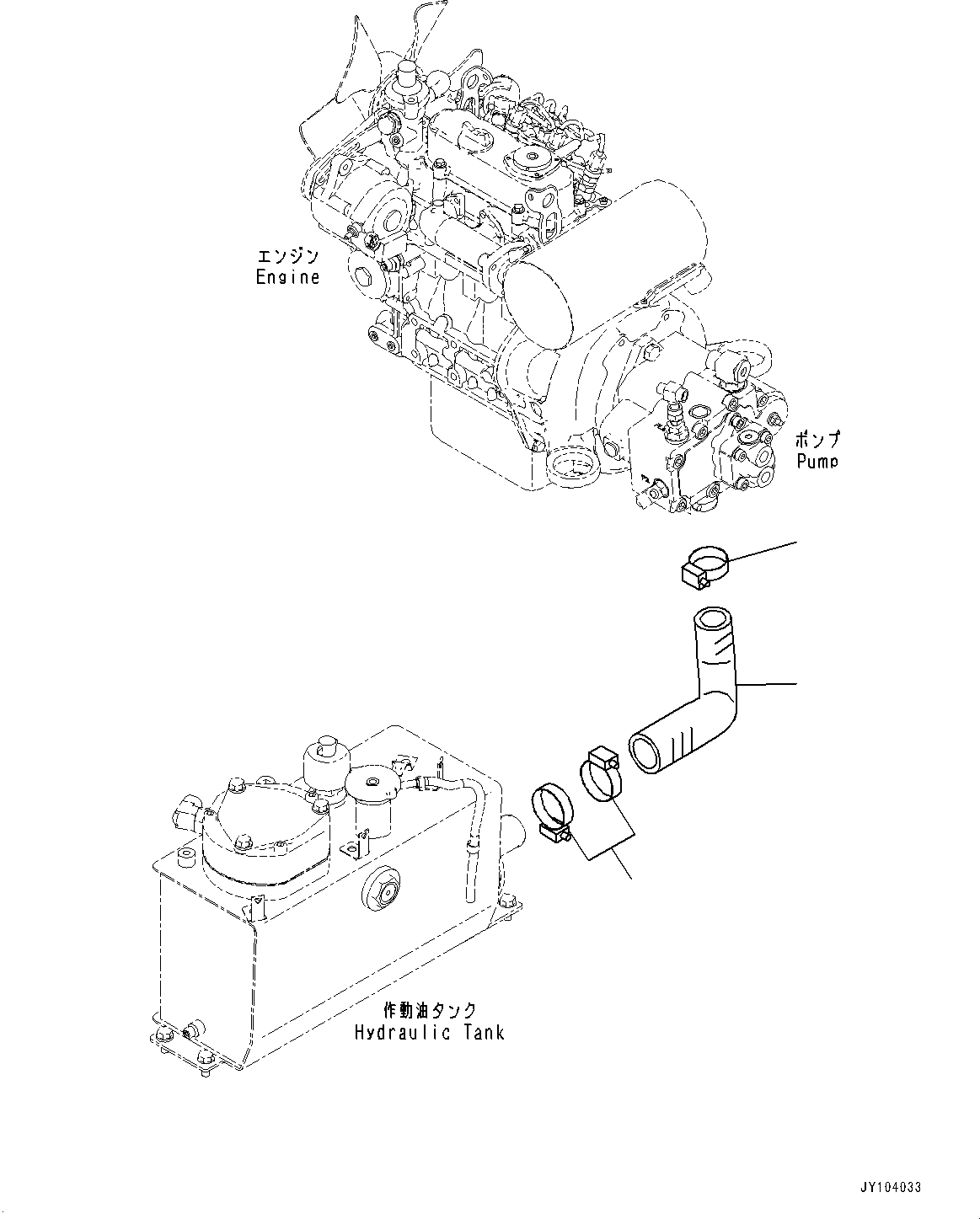 Komatsu parts book diagram for PC18MR-5 S/N F10001 AND UP: SUCTION PIPING