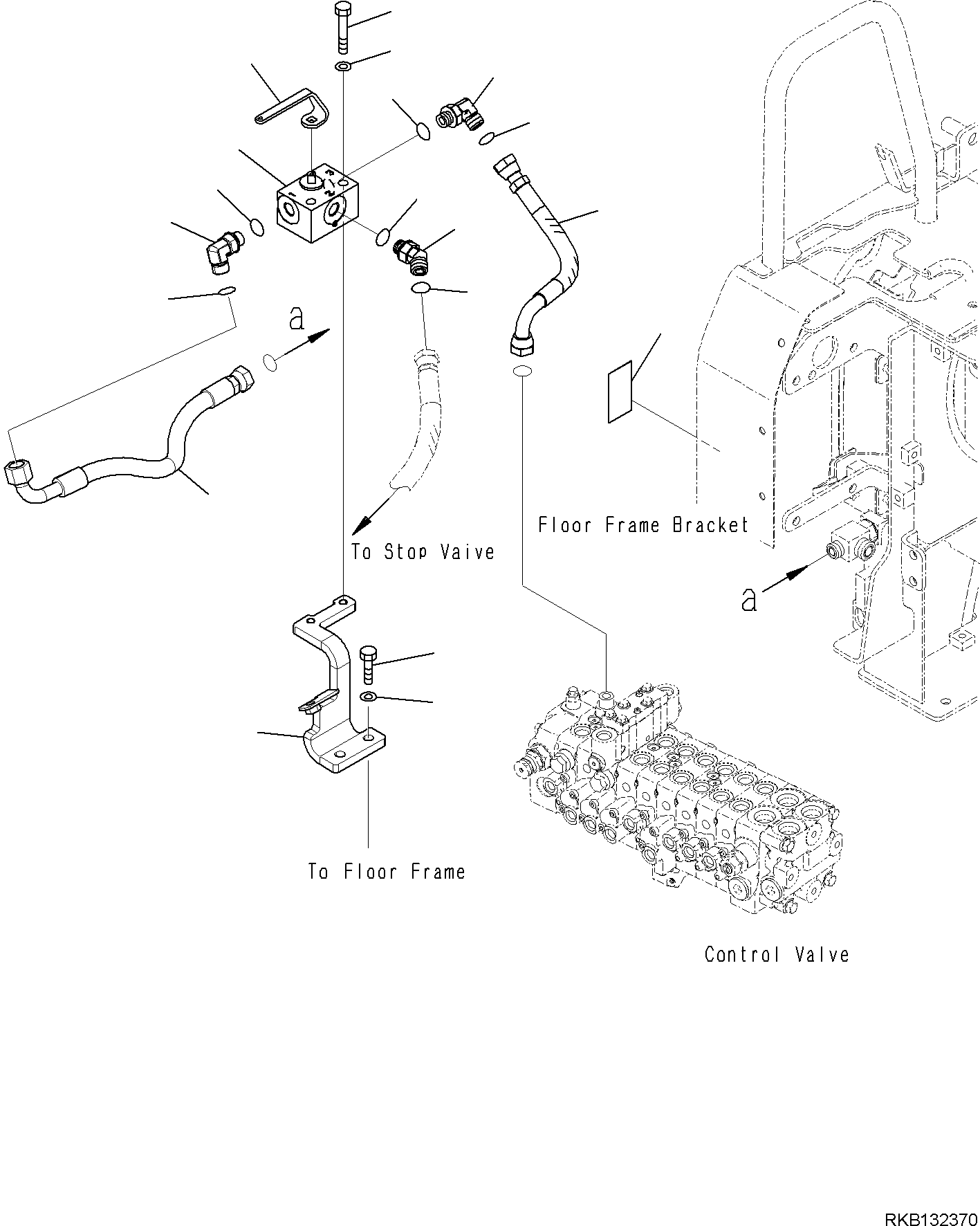 Komatsu parts book diagram for PC18MR-5 S/N F10001 AND UP: ATTACHMENT PIPING WITH PROPORTIONAL, ATTACHMENT PIPING